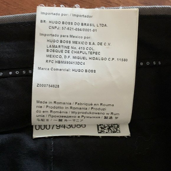 HUGO BOSS Pant Flat Front All Wool Gaberdine Olive Khaki Taupe Waist 34 x 29 - Picture 4 of 7